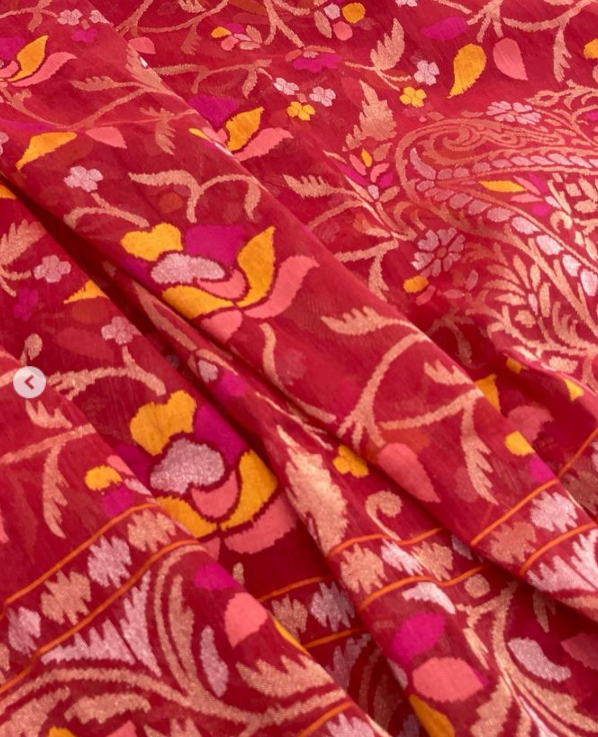 Awad Jamdani (Cotton/Silk)Saree